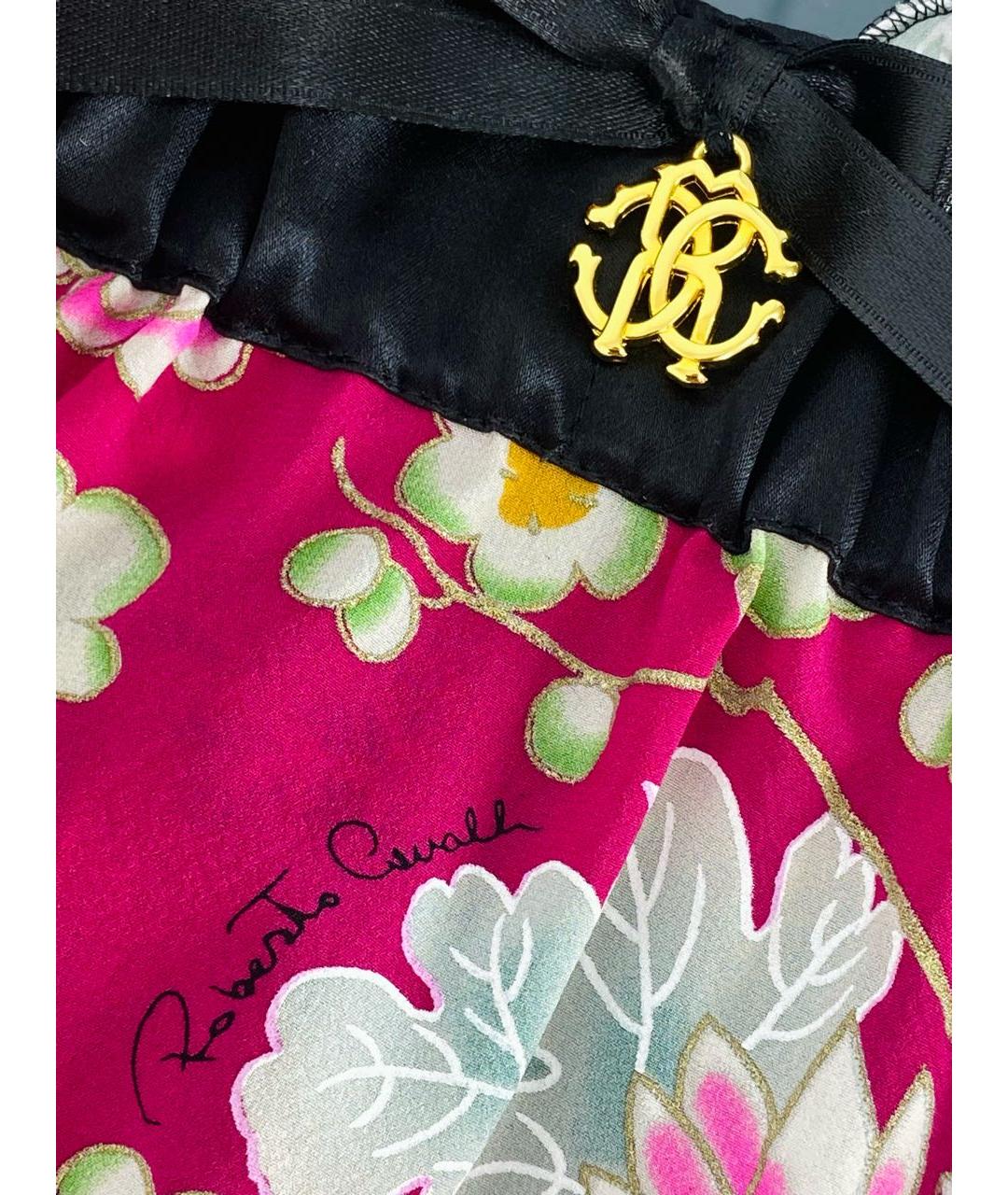 ROBERTO CAVALLI Мульти шелковая майка, фото 4