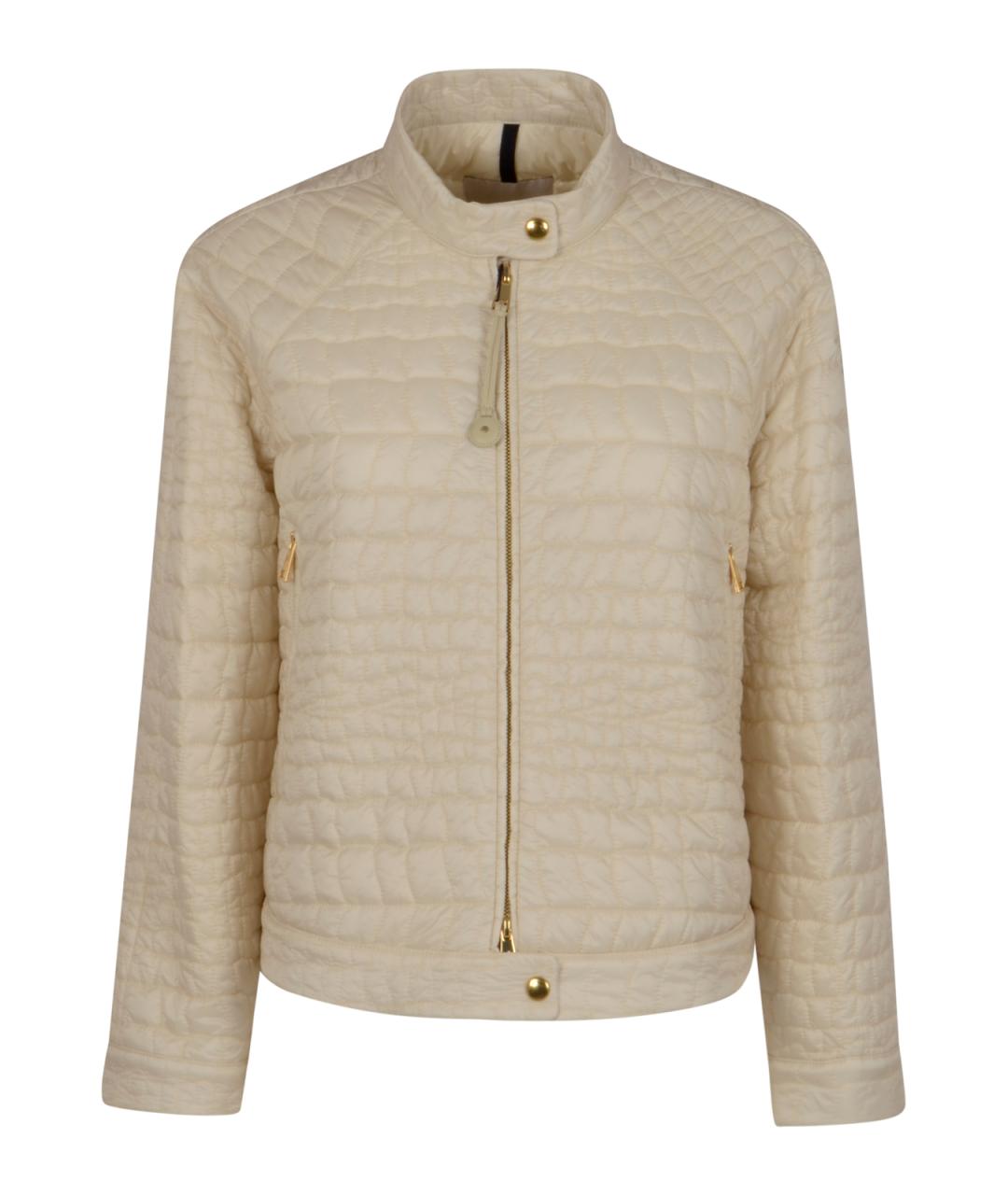 MONCLER Бежевая синтетическая куртка, фото 1