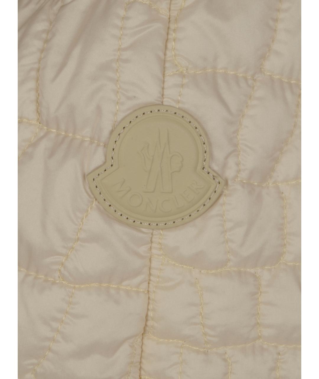 MONCLER Бежевая синтетическая куртка, фото 3