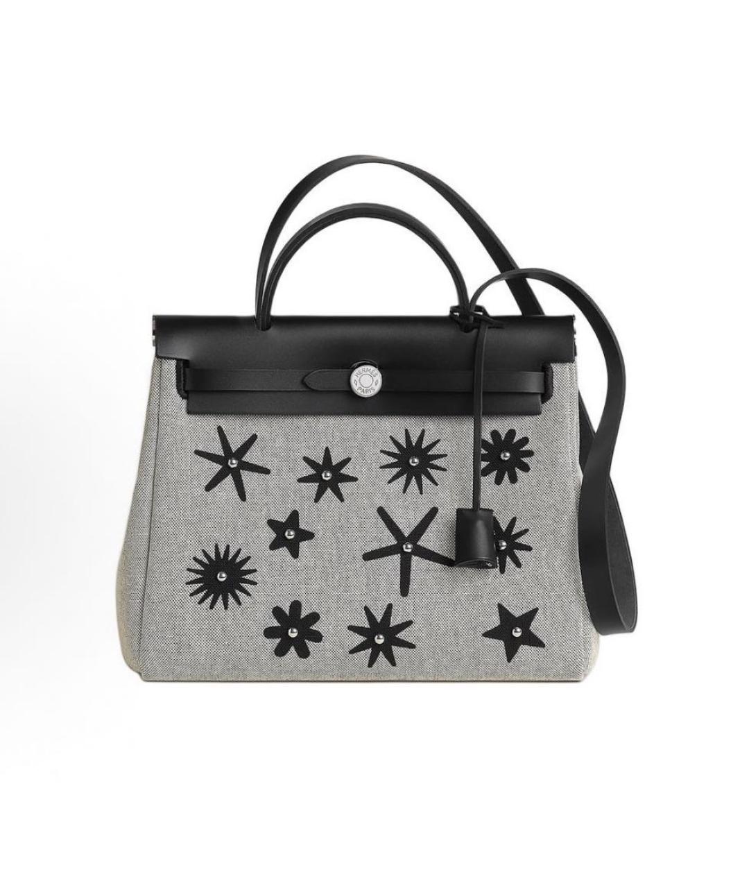 HERMES Серая кожаная сумка через плечо, фото 9