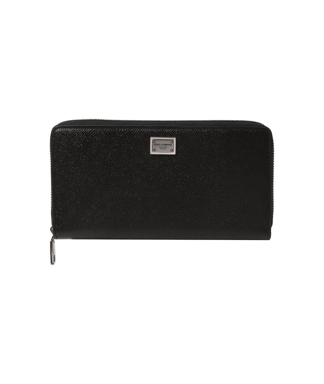 DOLCE&GABBANA Черный кожаный кошелек, фото 1
