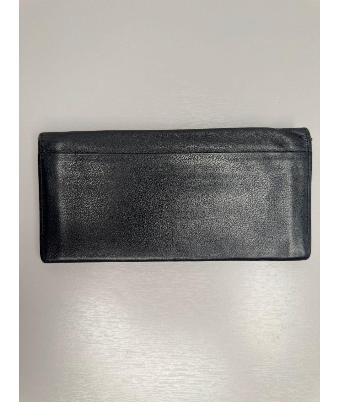 SAINT LAURENT Черный кожаный кошелек, фото 6