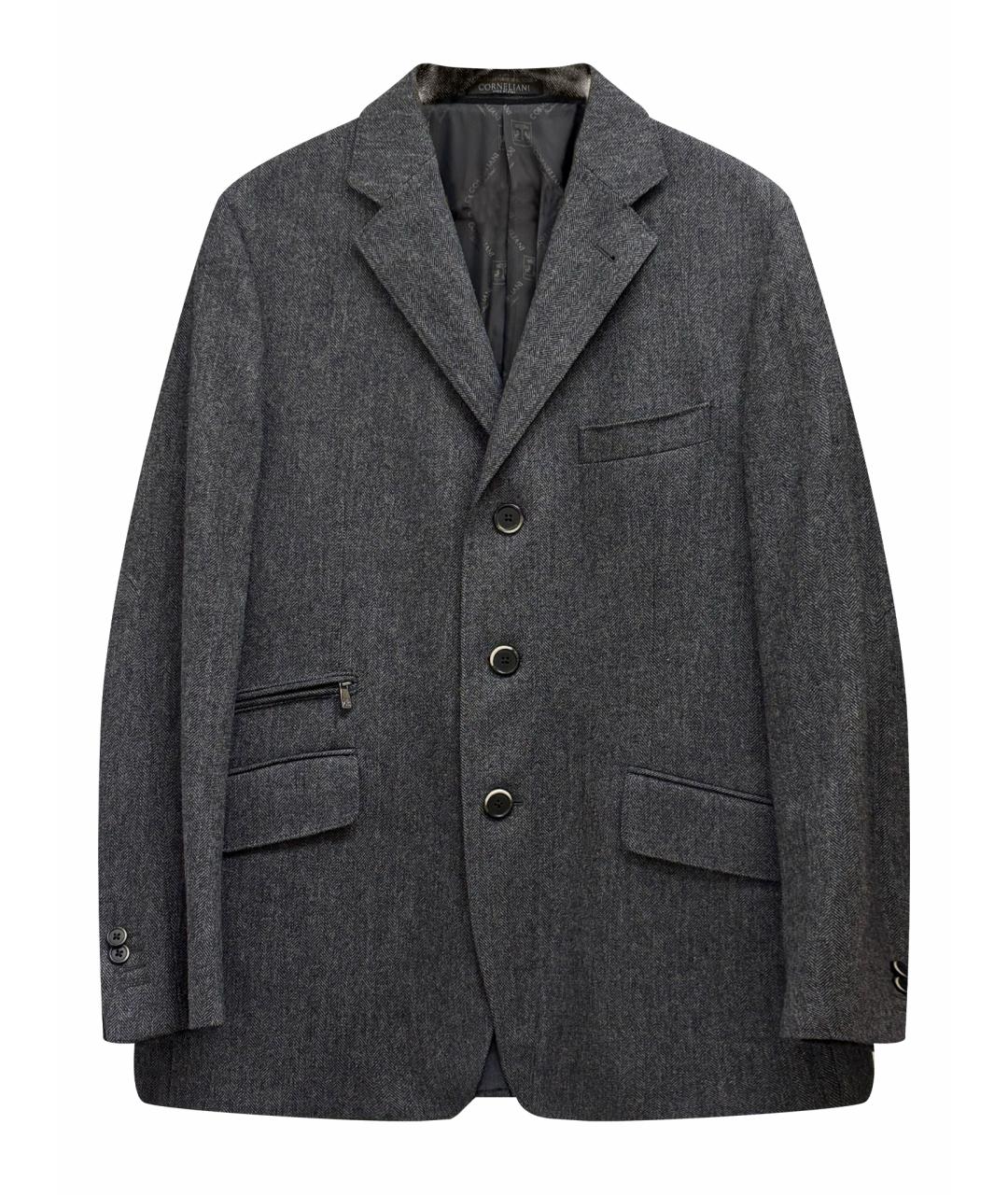 CORNELIANI Серый шерстяной пиджак, фото 1
