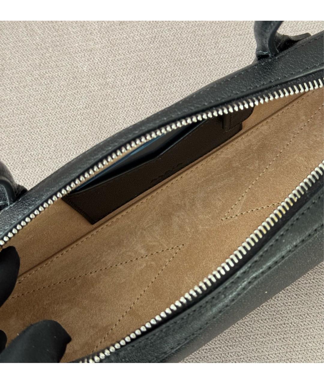 ALAIA Черная кожаная сумка через плечо, фото 6