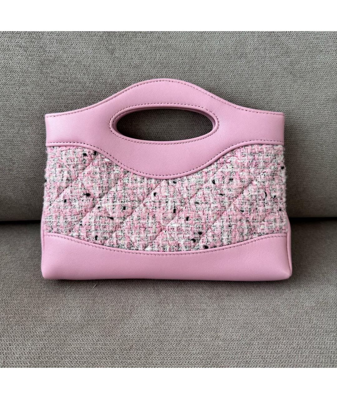 CHANEL Розовая кожаная сумка через плечо, фото 3