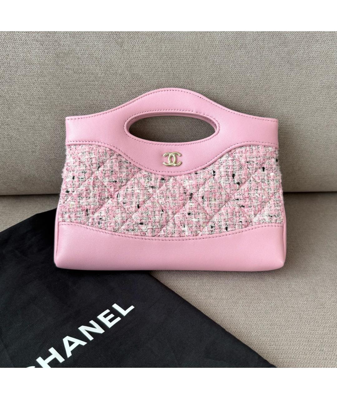 CHANEL Розовая кожаная сумка через плечо, фото 2