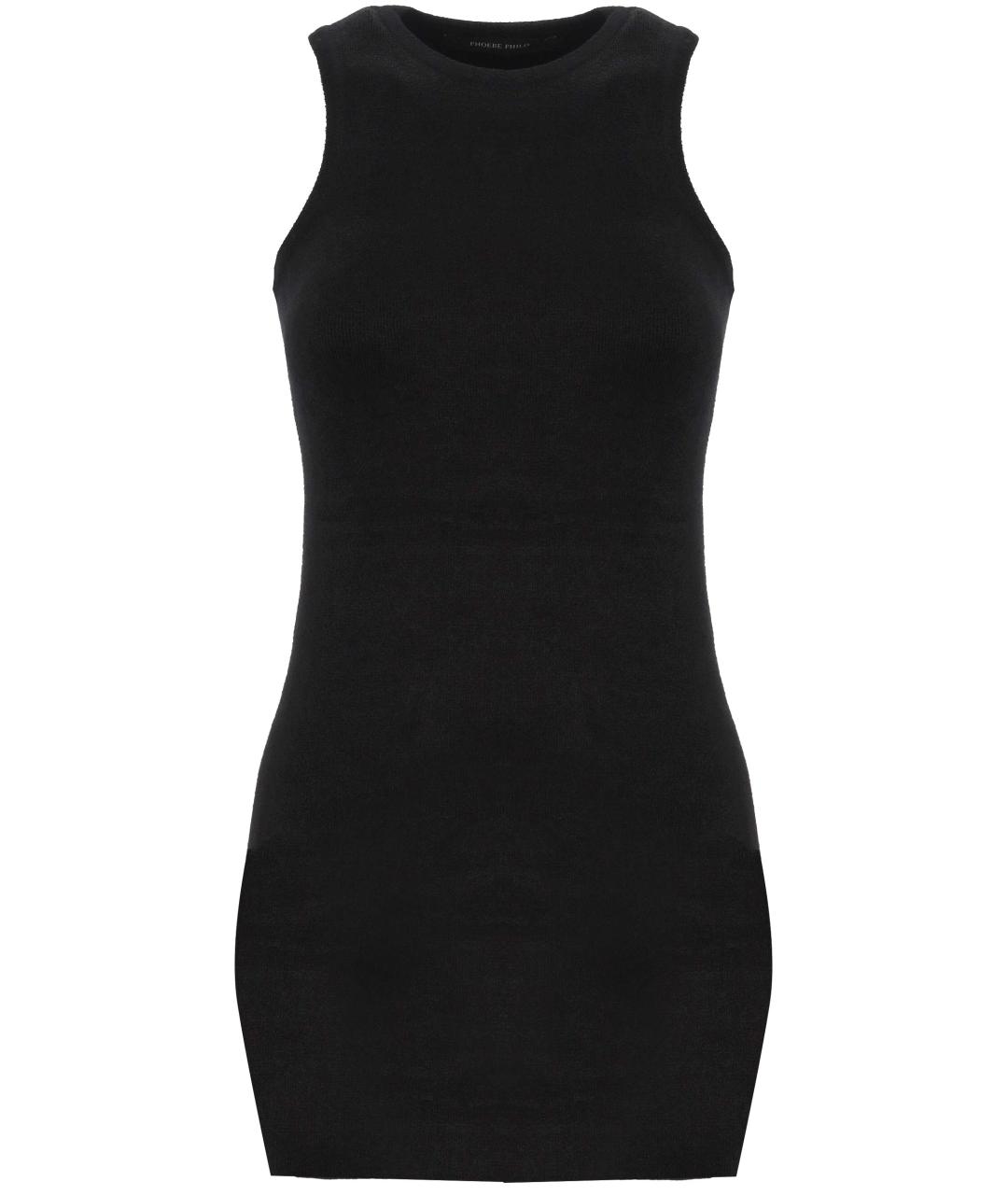 PHOEBE PHILO Черное вискозное повседневное платье, фото 1