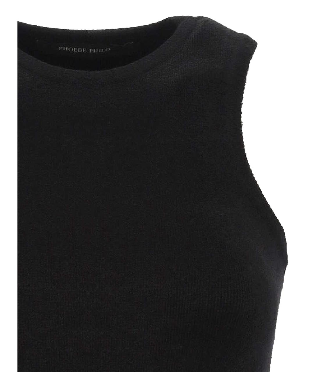 PHOEBE PHILO Черное вискозное повседневное платье, фото 2