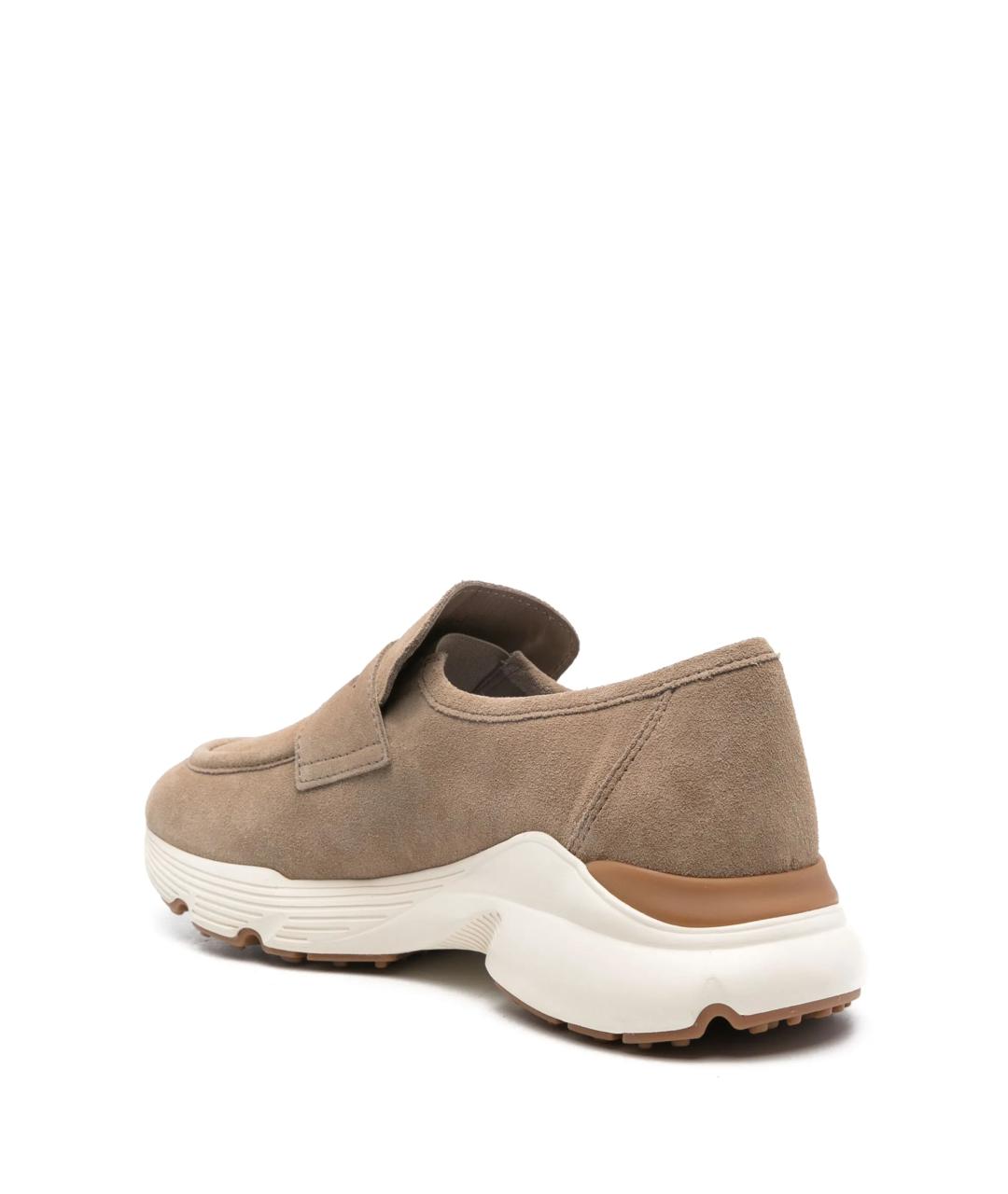 TOD'S Бежевые замшевые кроссовки, фото 3
