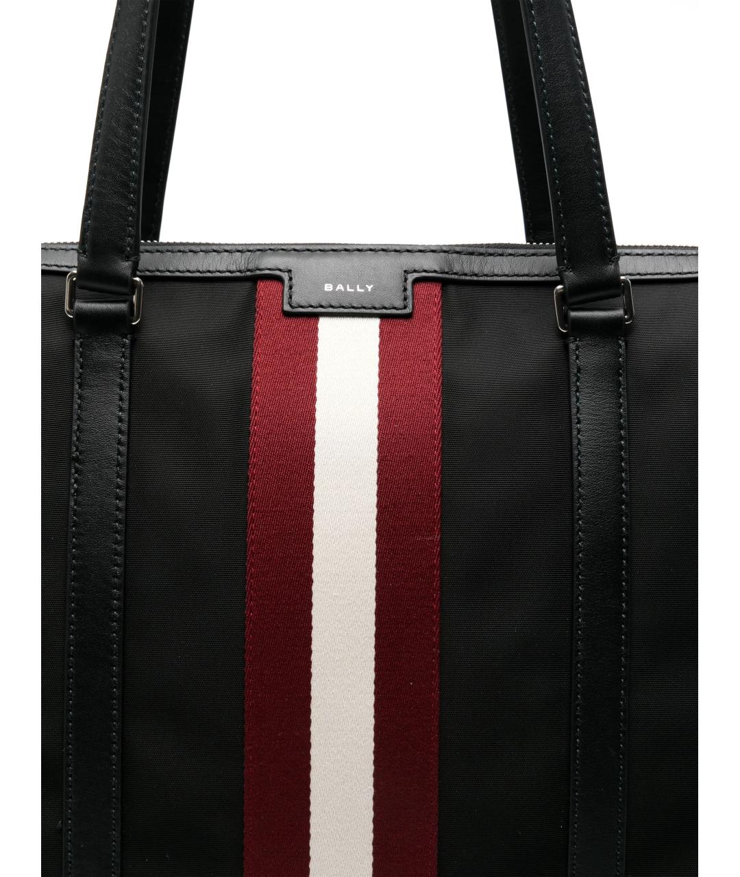 BALLY Черная тканевая сумка тоут, фото 2