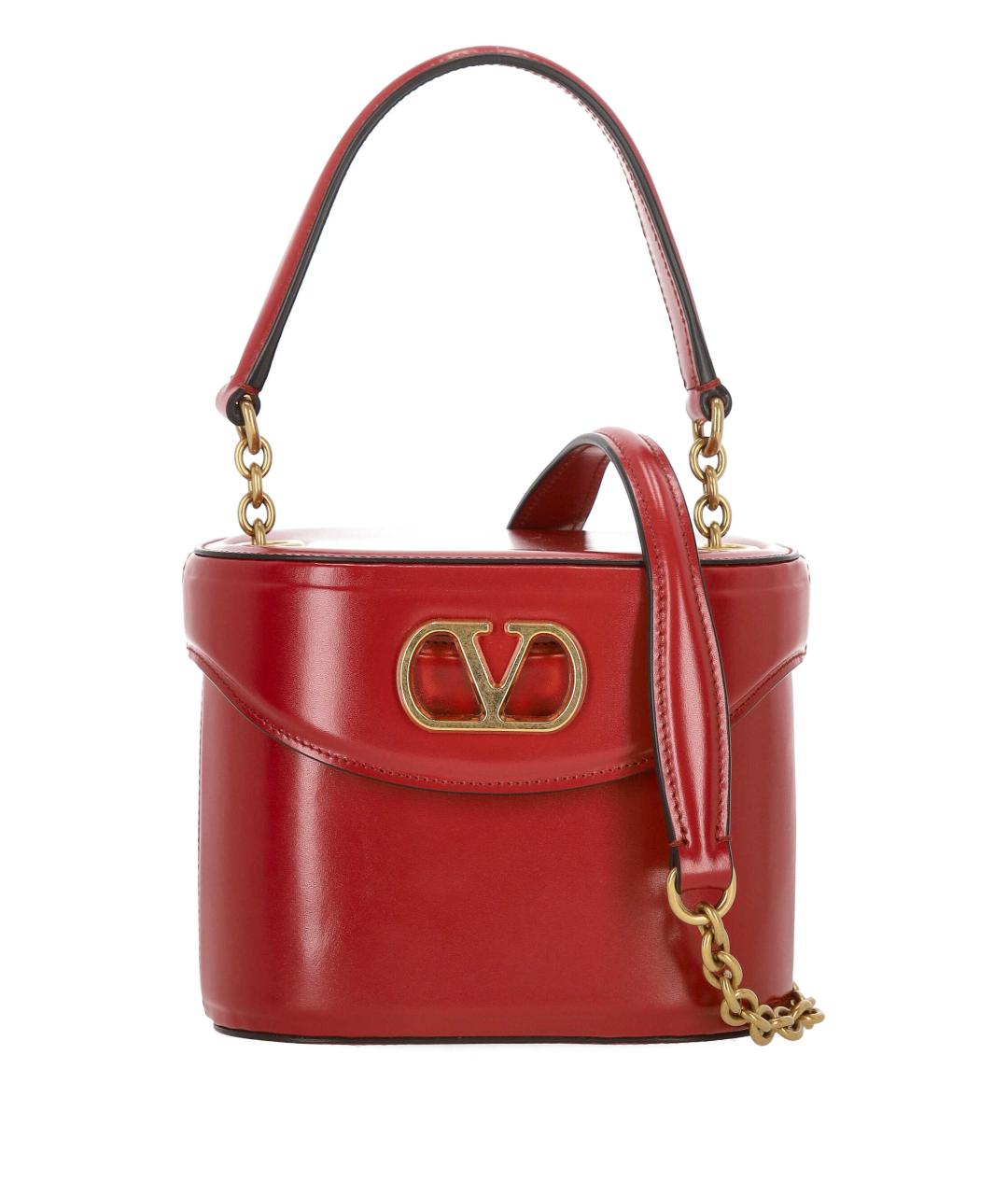 VALENTINO Красная кожаная сумка через плечо, фото 1