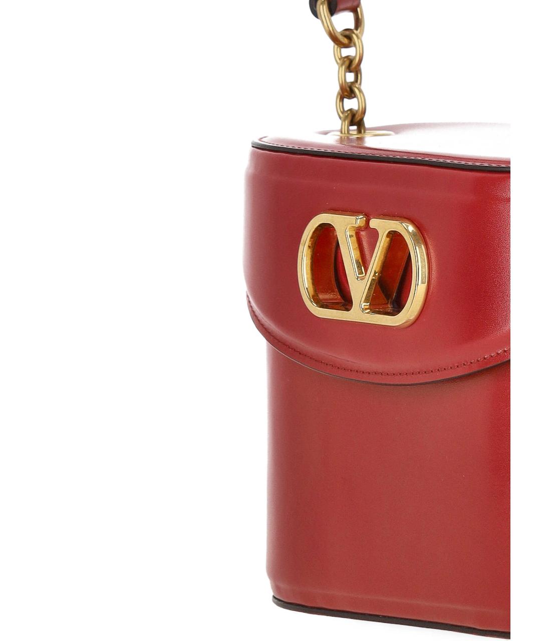 VALENTINO Красная кожаная сумка через плечо, фото 4