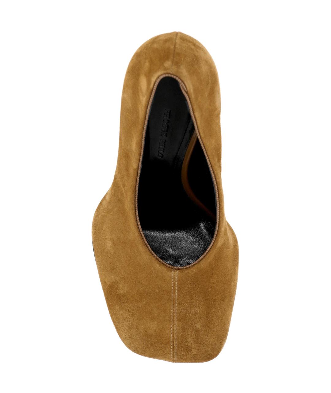 PHOEBE PHILO Коричневые замшевые туфли, фото 4