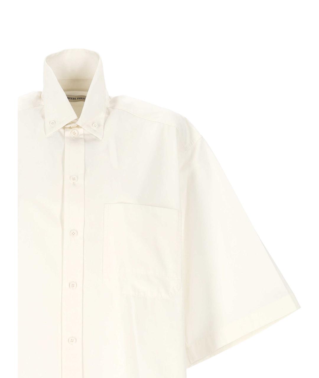 PHOEBE PHILO Белая хлопковая рубашка, фото 2