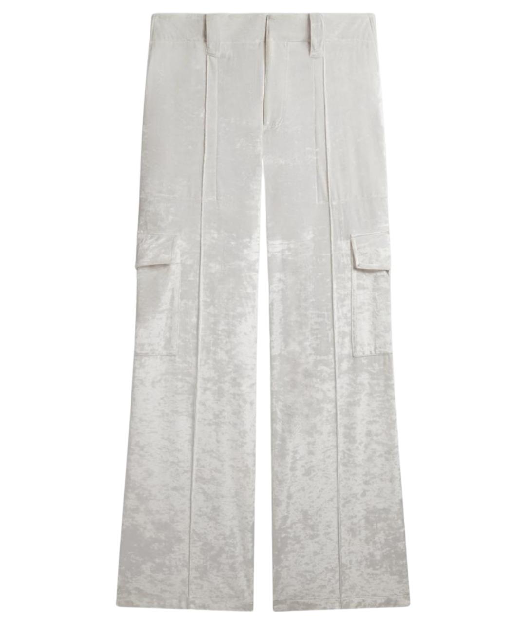 PHOEBE PHILO Белые полиэстеровые прямые брюки, фото 1