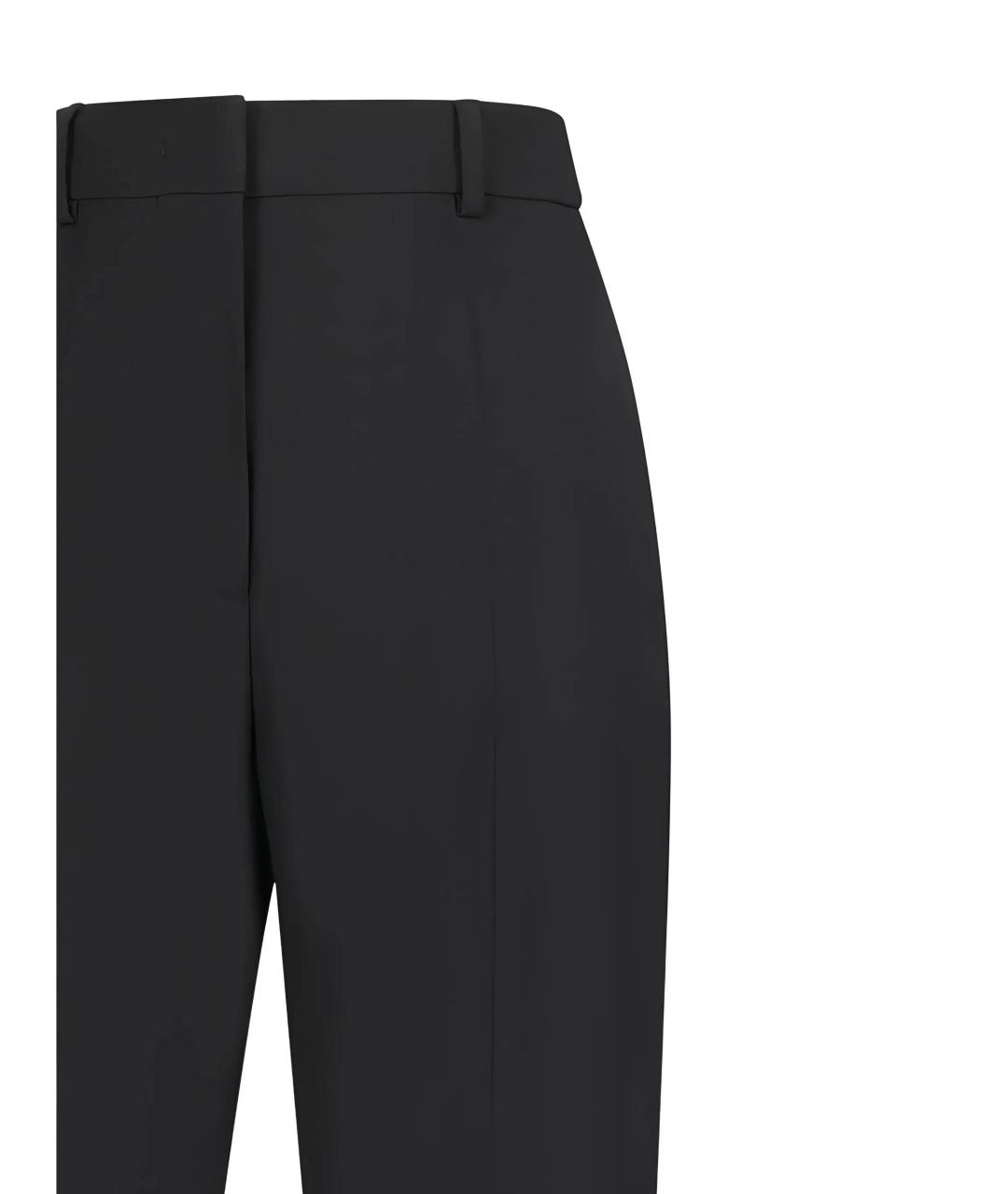 SPORTMAX Черные шерстяные прямые брюки, фото 2