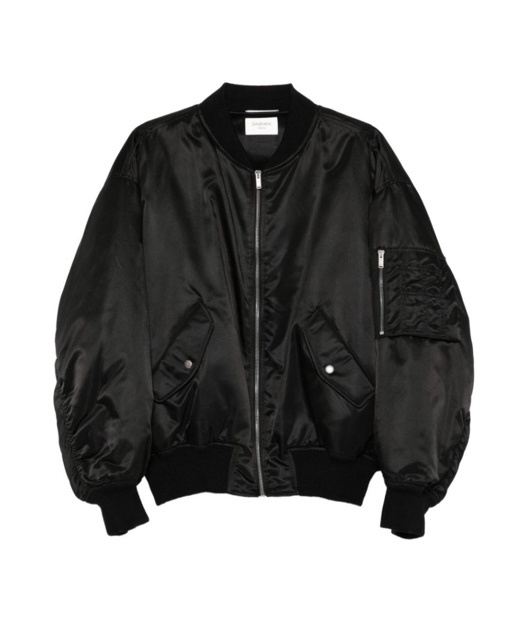 SAINT LAURENT Черная полиамидовая куртка, фото 1