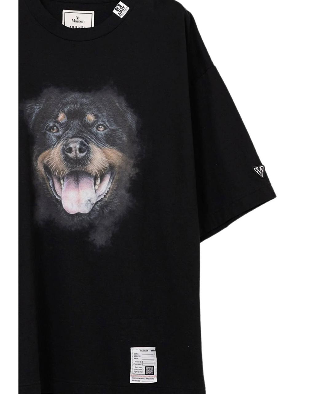 Mihara Yasuhiro Черная хлопковая футболка, фото 2