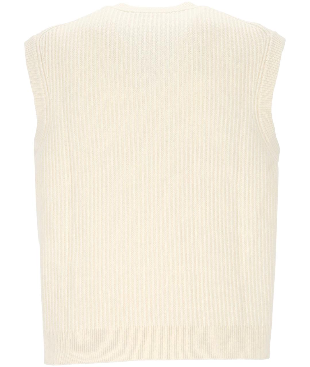 MAISON KITSUNE Бежевая шерстяная жилетка, фото 3