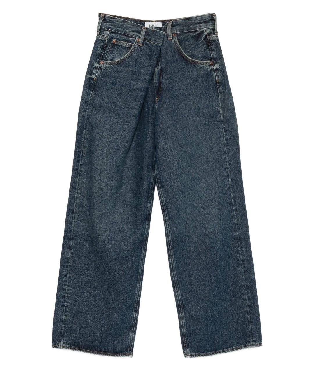 AGOLDE Синие хлопковые прямые джинсы, фото 1