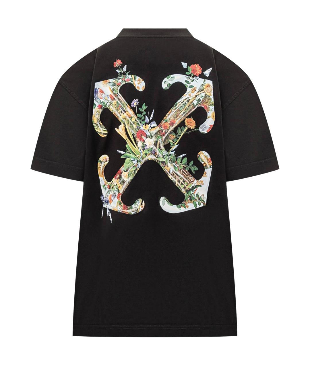 OFF-WHITE Черная хлопковая футболка, фото 3