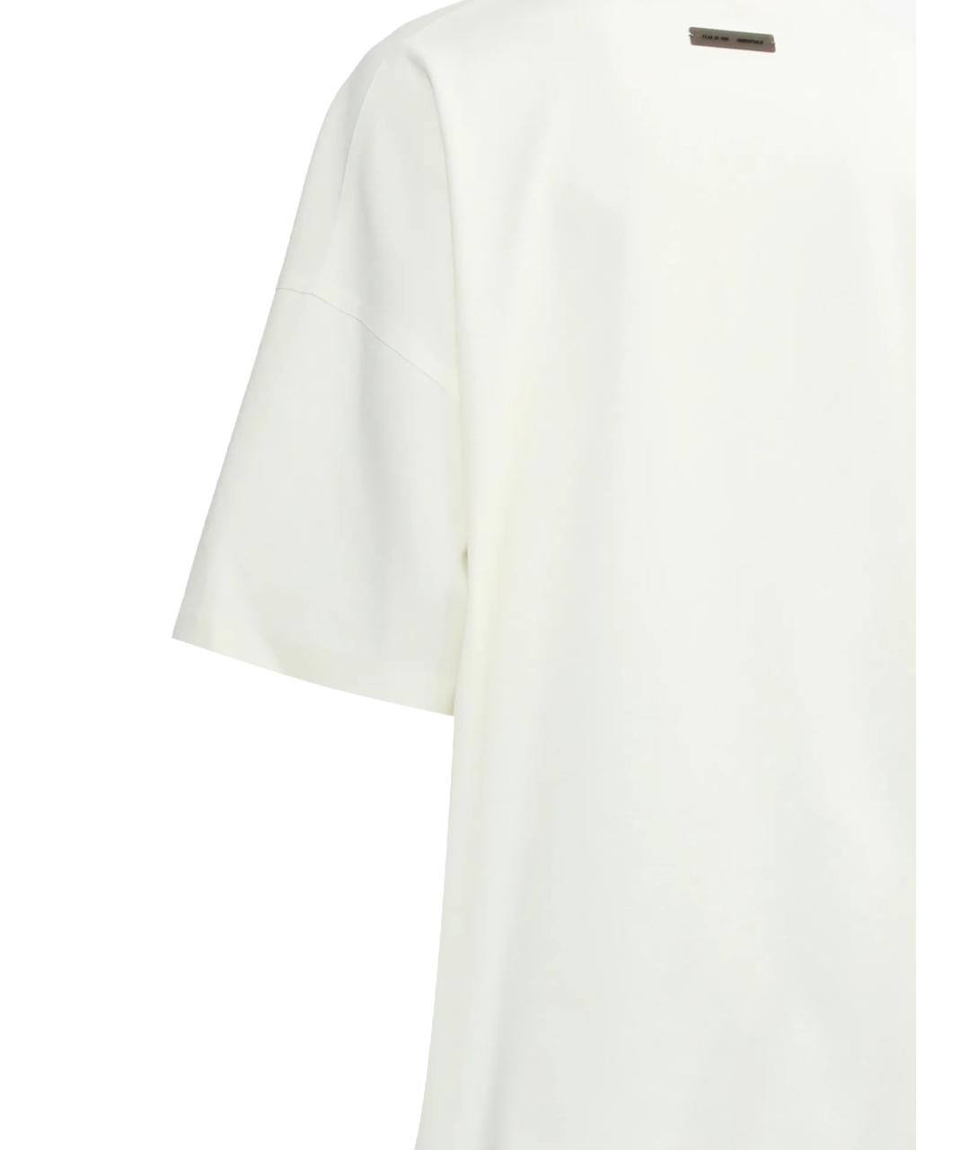 FEAR OF GOD ESSENTIALS Белая хлопко-полиэстеровая футболка, фото 3