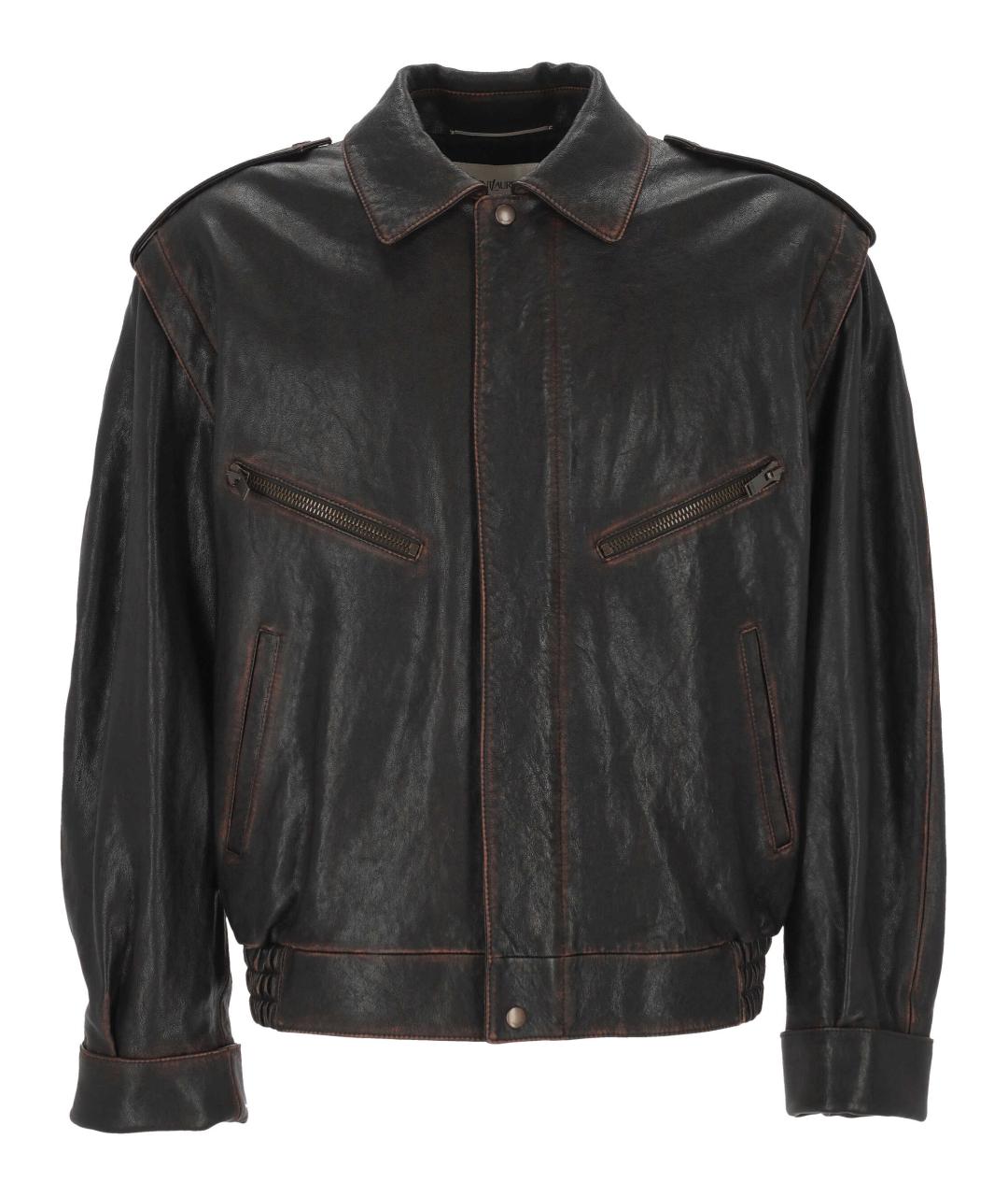 SAINT LAURENT Мульти кожаная куртка, фото 1