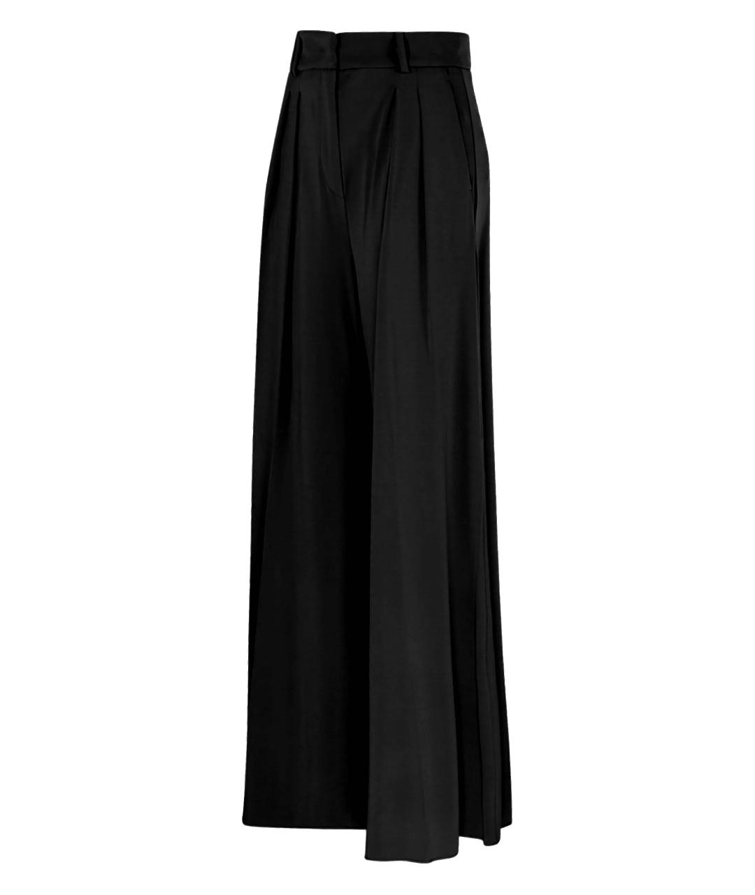 MAX MARA Черные вискозные брюки широкие, фото 2