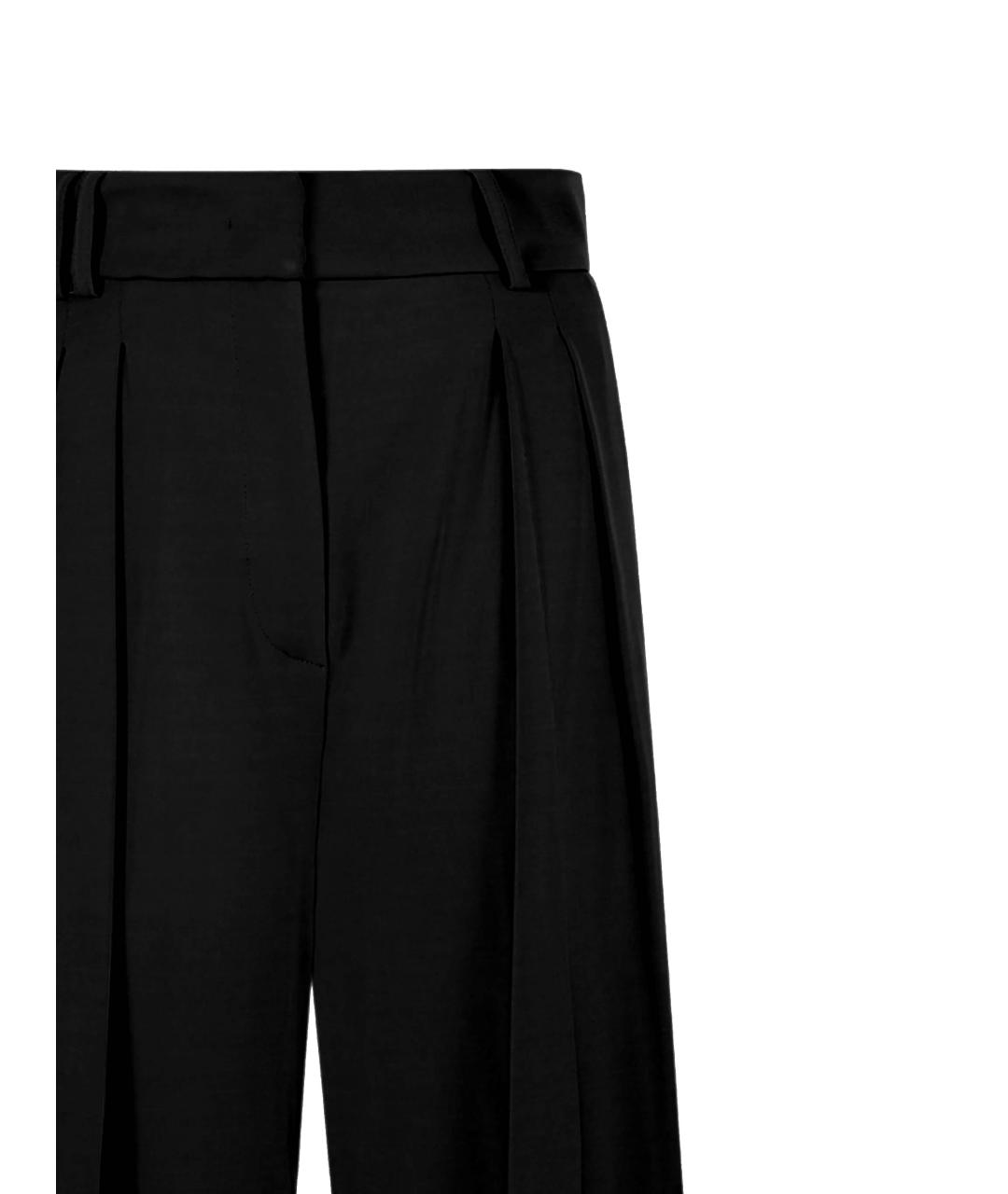 MAX MARA Черные вискозные брюки широкие, фото 3