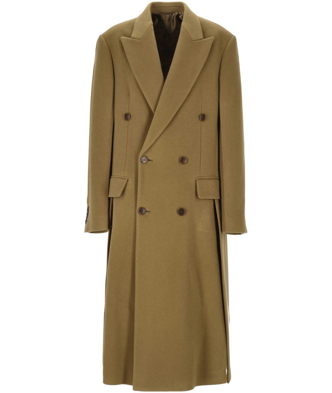 PHOEBE PHILO Коричневое шерстяное пальто, фото 1