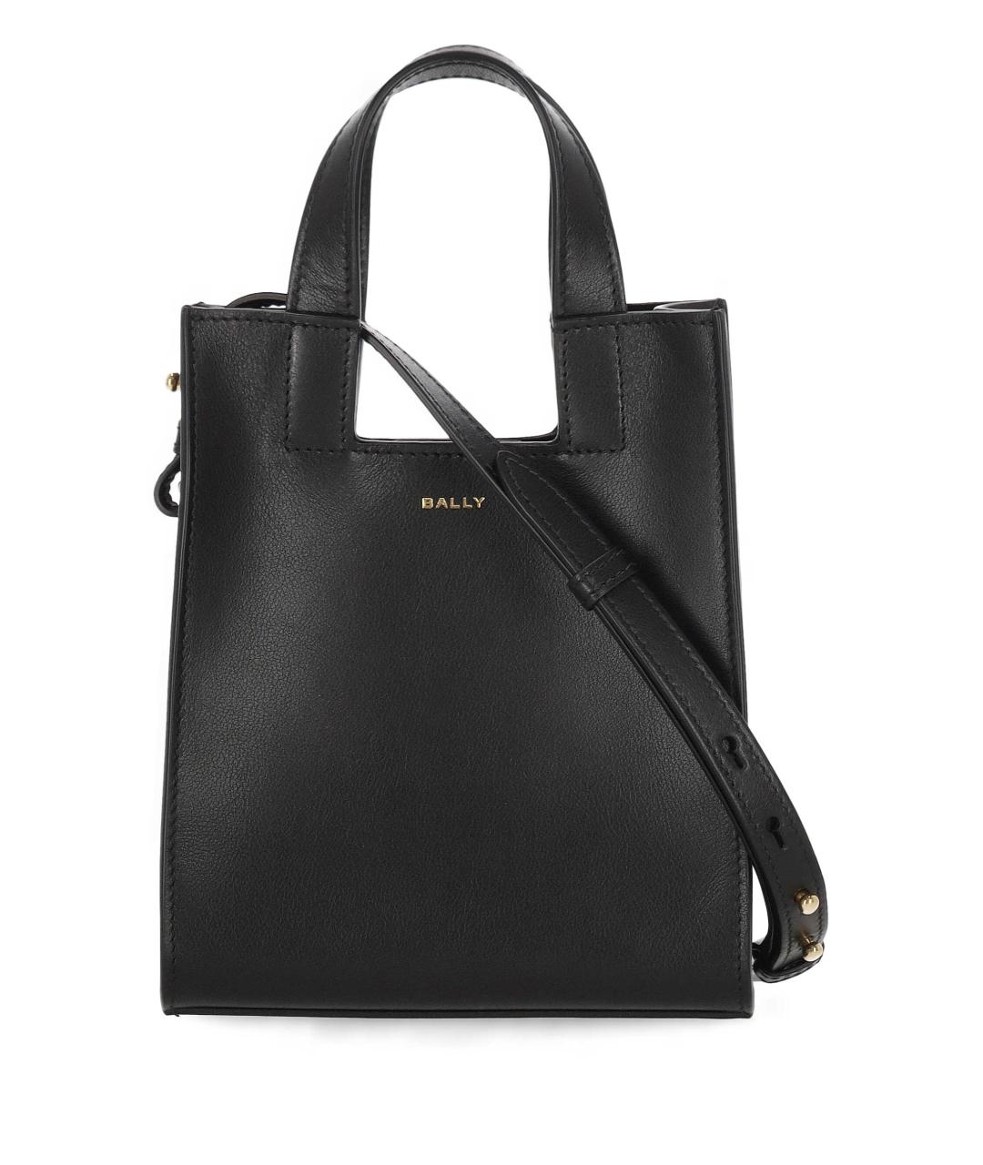 BALLY Черная кожаная сумка тоут, фото 1