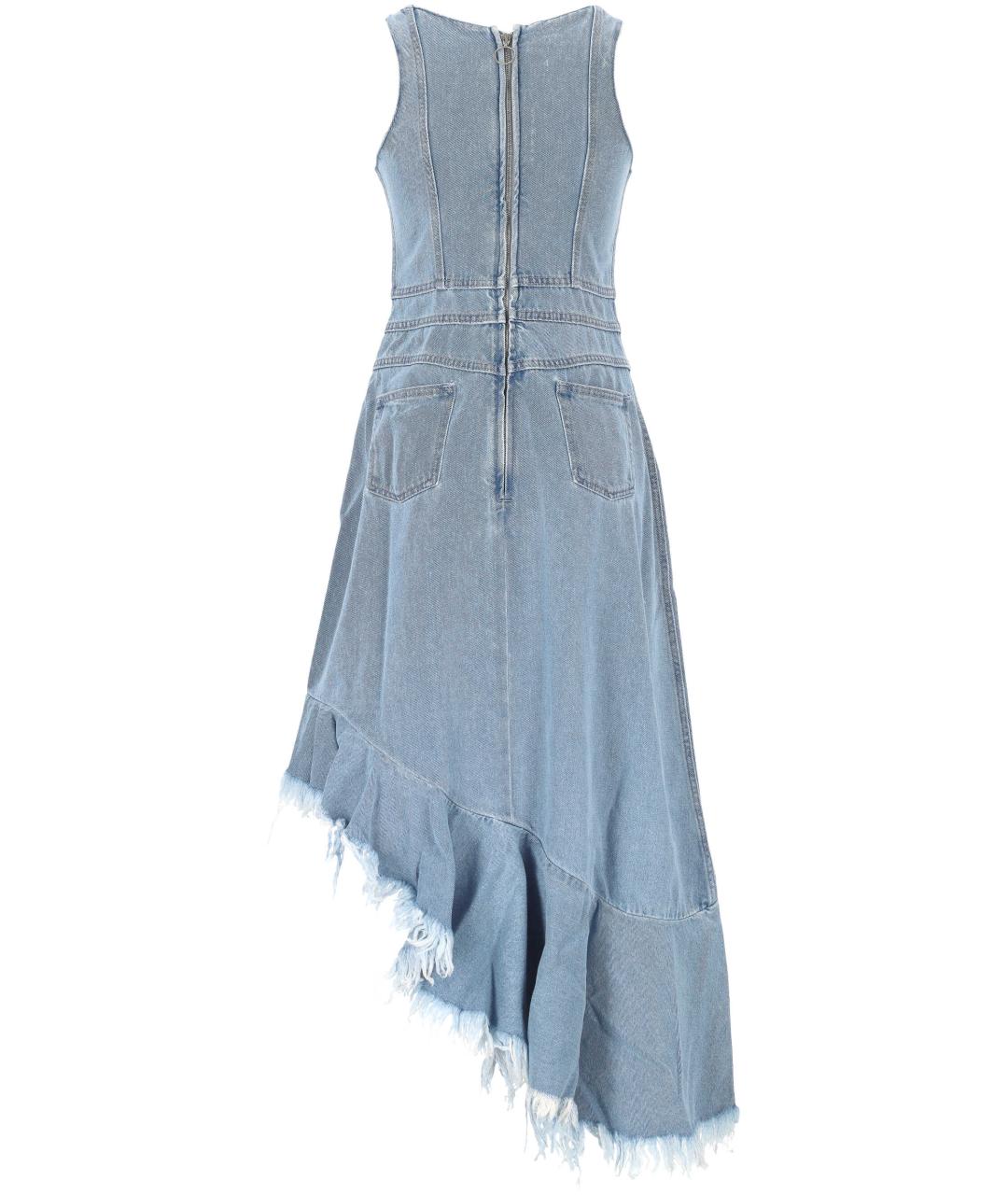 MARQUES' ALMEIDA Голубое хлопковое повседневное платье, фото 3