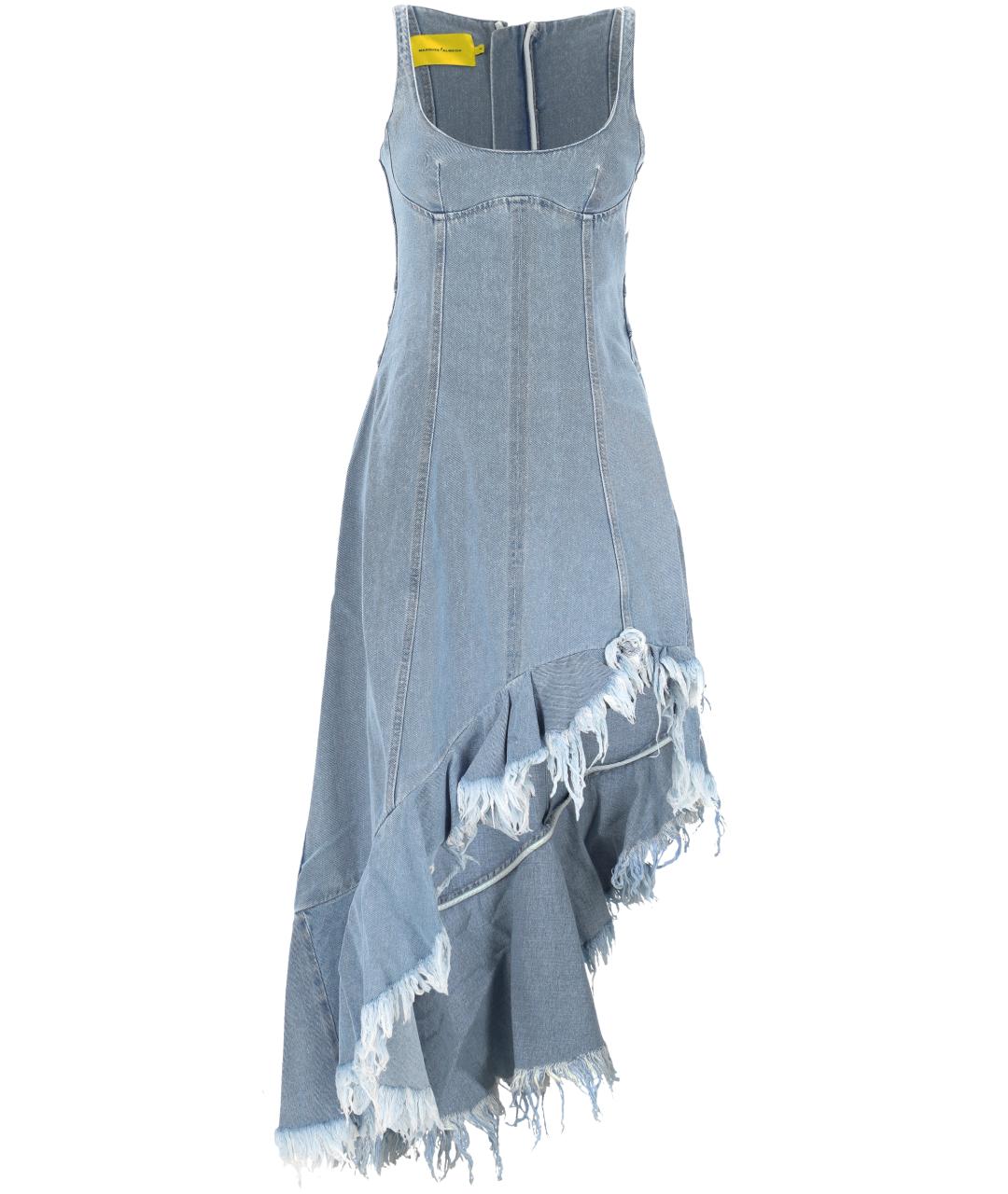 MARQUES' ALMEIDA Голубое хлопковое повседневное платье, фото 1