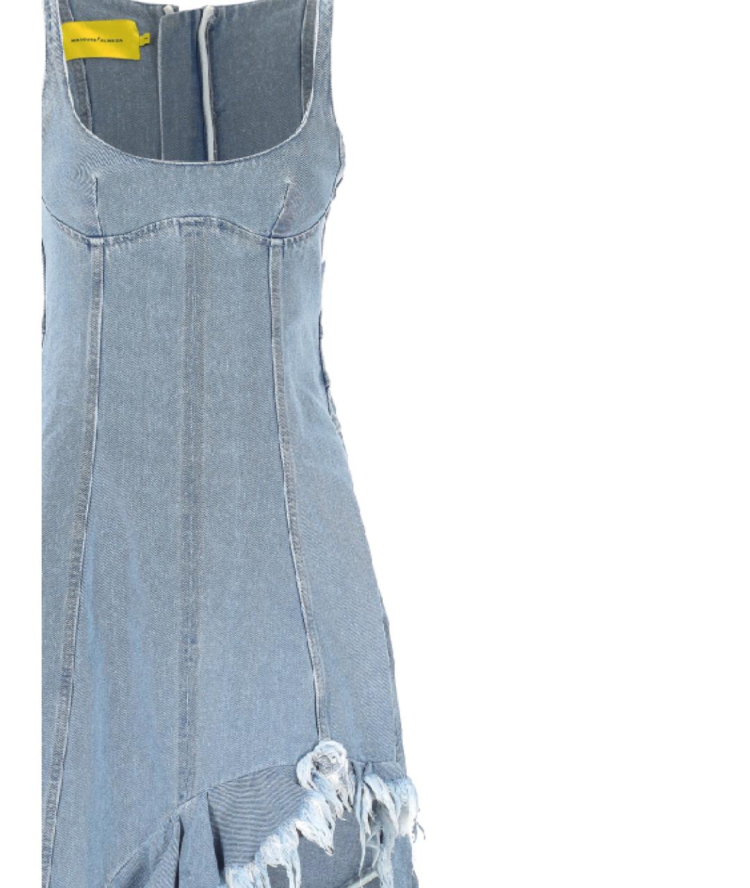 MARQUES' ALMEIDA Голубое хлопковое повседневное платье, фото 2