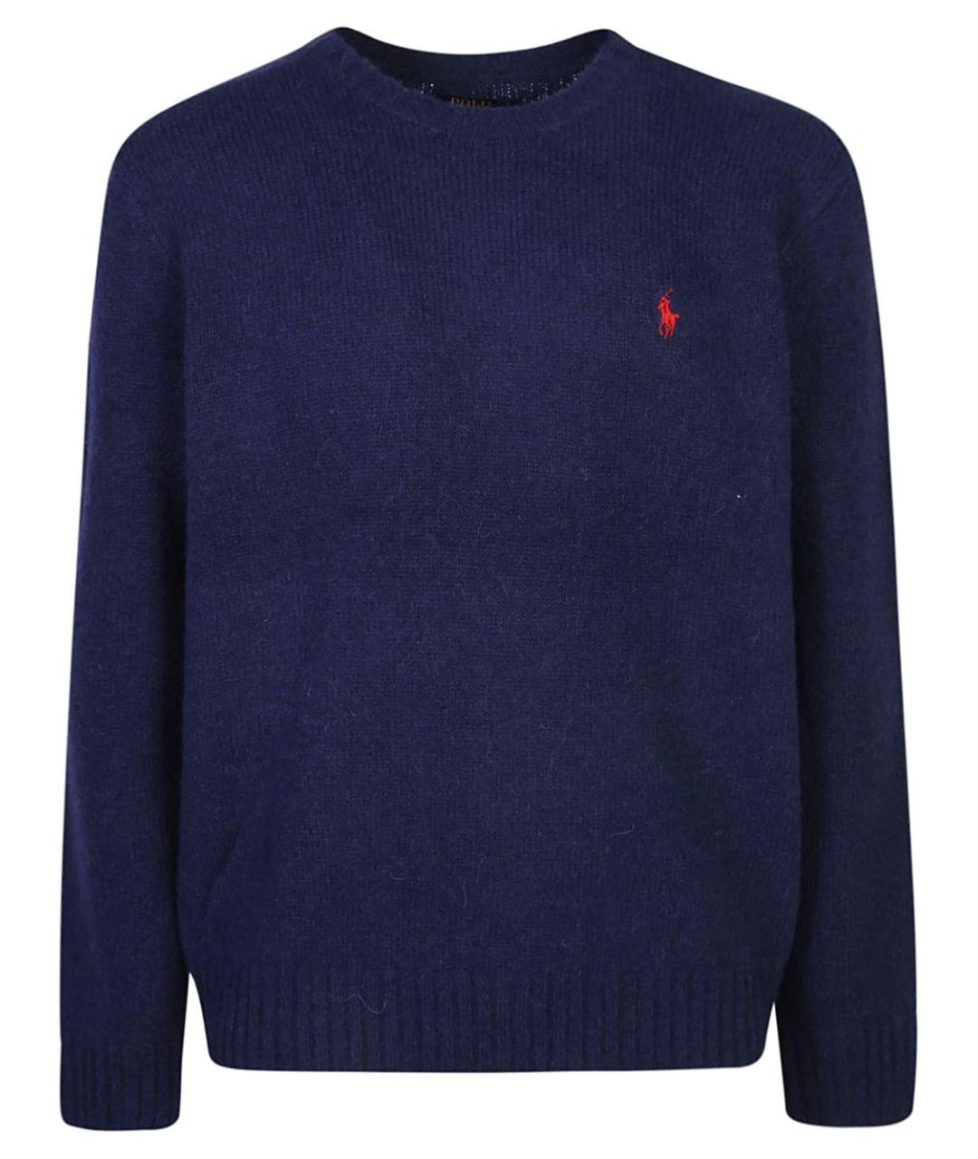 POLO RALPH LAUREN Синий шерстяной джемпер / свитер, фото 1