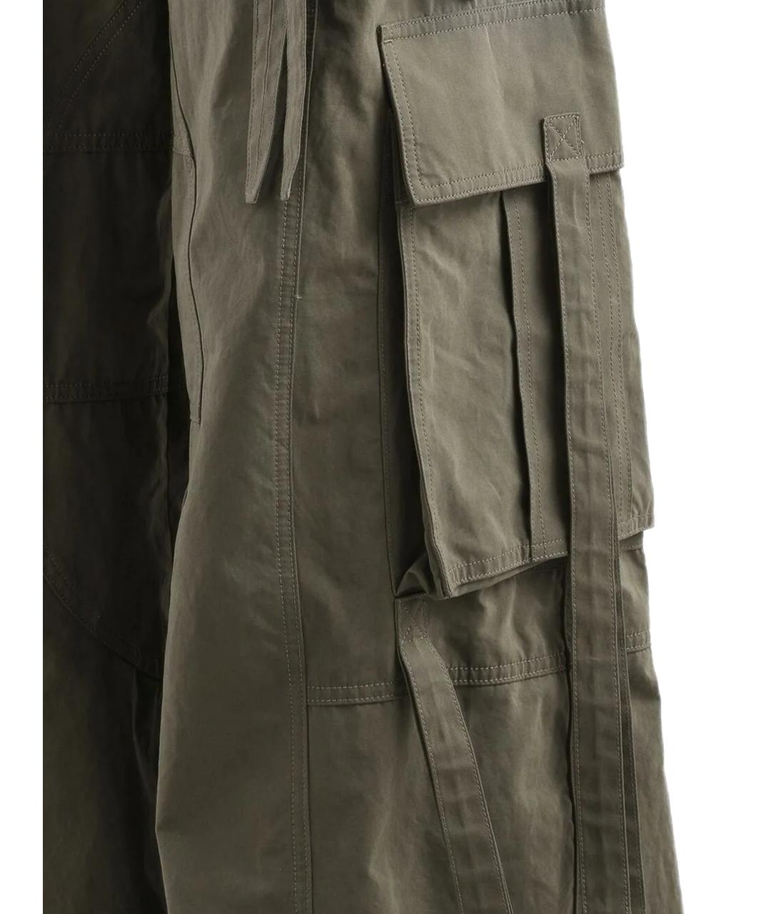 DOLCE&GABBANA Зеленые хлопковые прямые брюки, фото 2