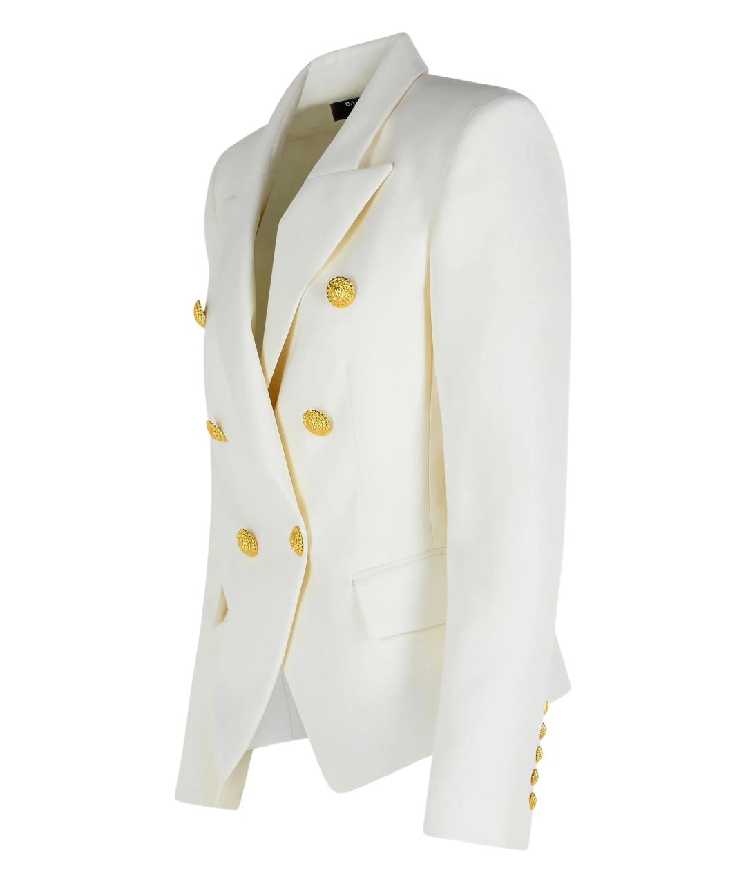 BALMAIN Белый шерстяной жакет/пиджак, фото 2