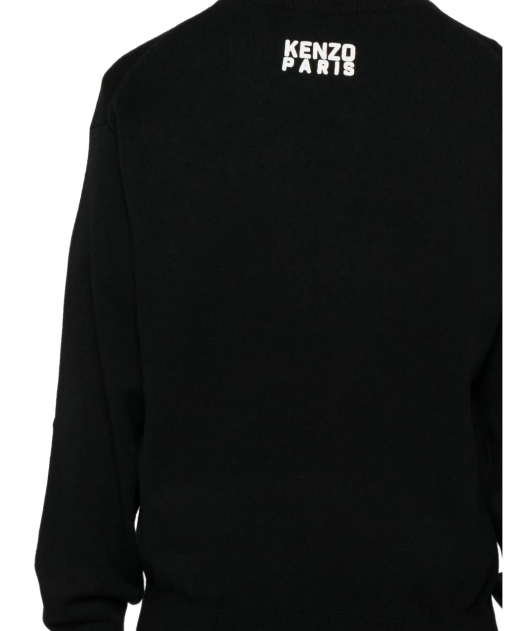 KENZO Черный хлопковый джемпер / свитер, фото 3