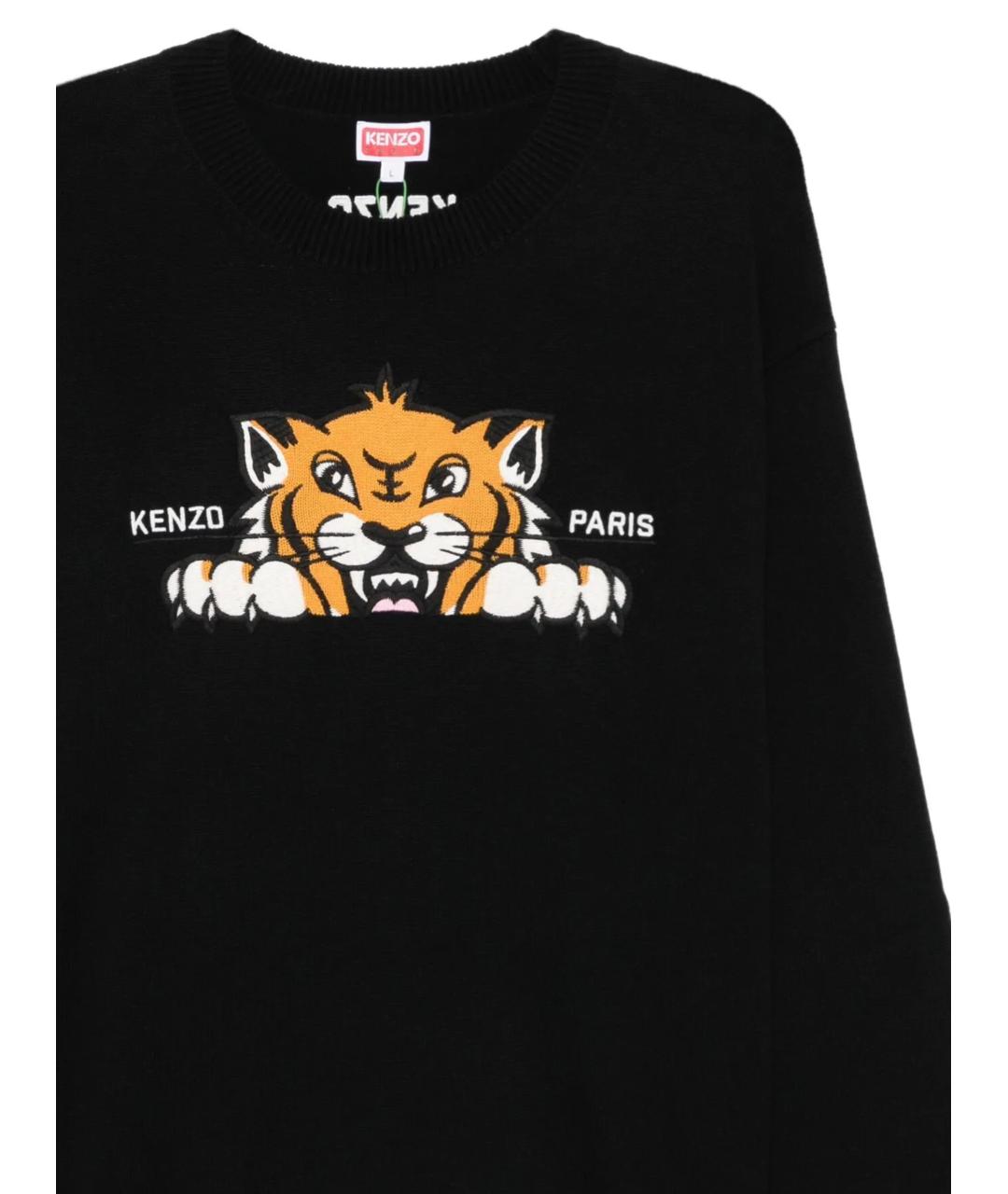 KENZO Черный хлопковый джемпер / свитер, фото 2