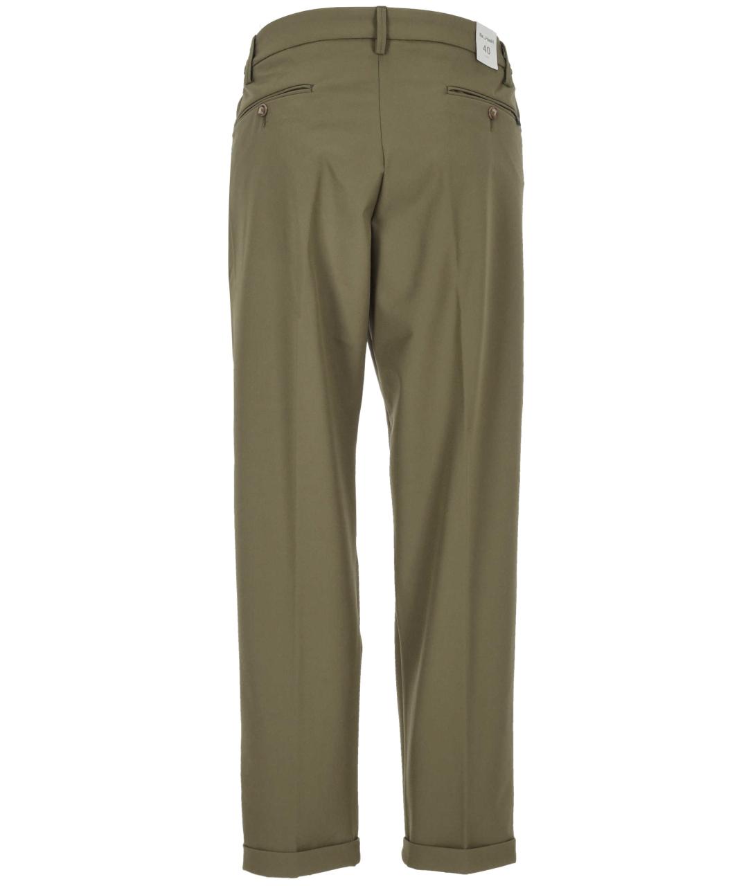 RE-HASH Зеленые хлопковые брюки чинос, фото 3