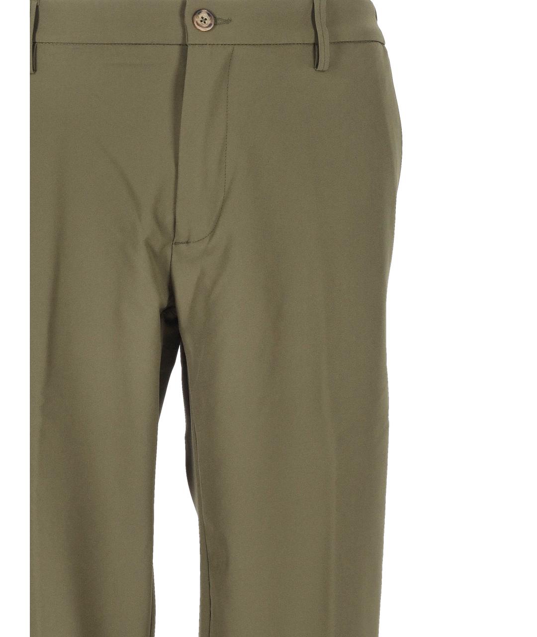 RE-HASH Зеленые хлопковые брюки чинос, фото 2