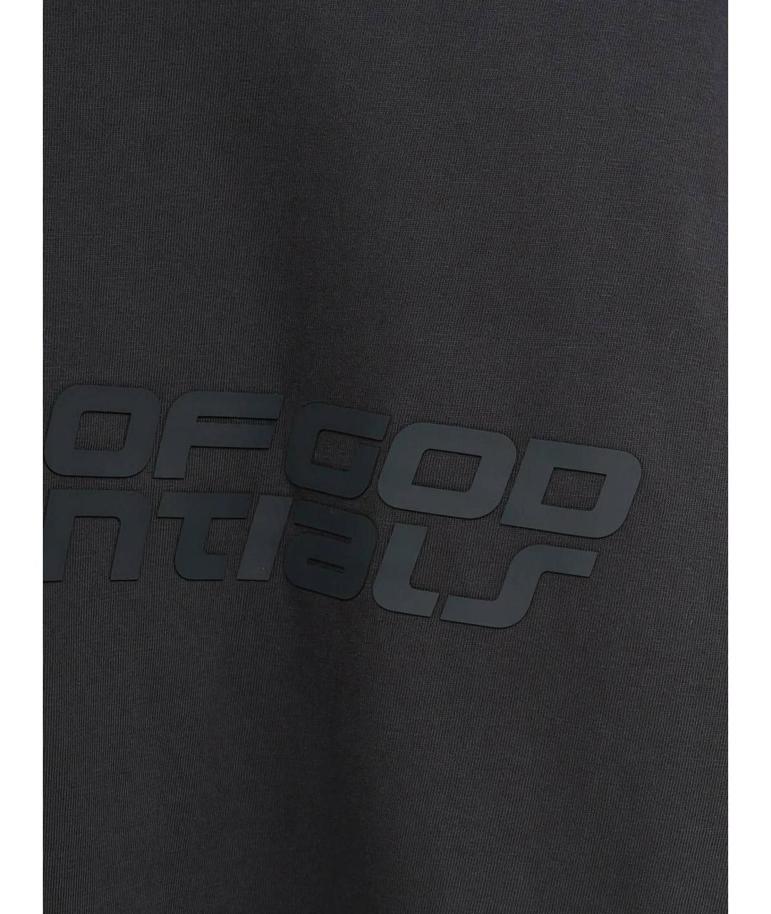 FEAR OF GOD ESSENTIALS Черная хлопковая футболка, фото 2