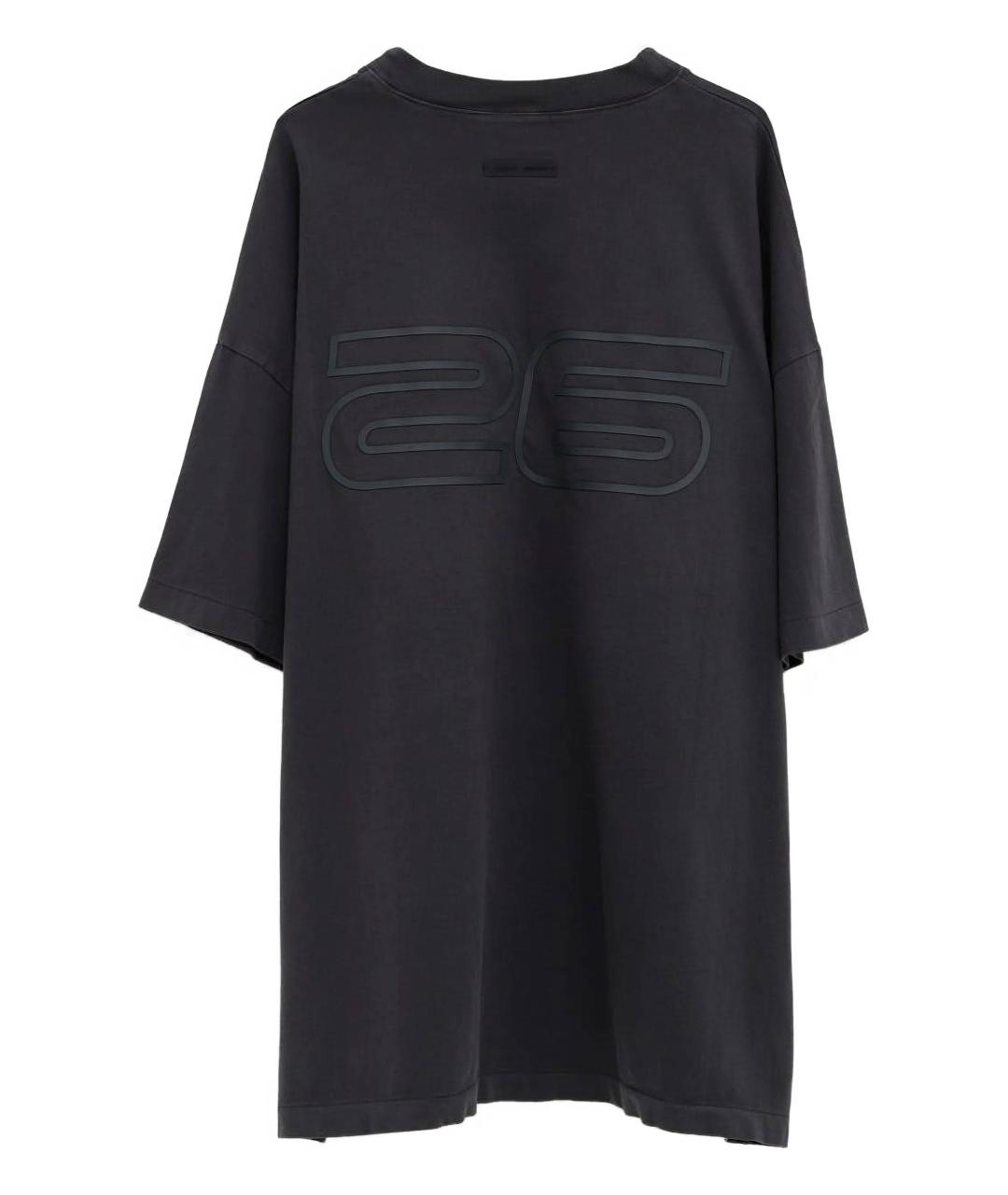 FEAR OF GOD ESSENTIALS Черная хлопковая футболка, фото 3