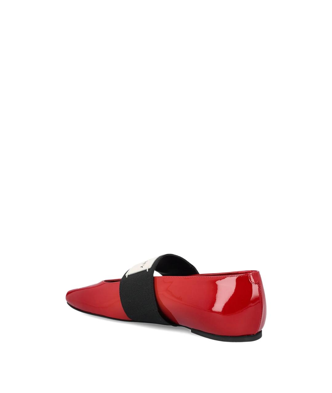 GIVENCHY Красные кожаные балетки, фото 3