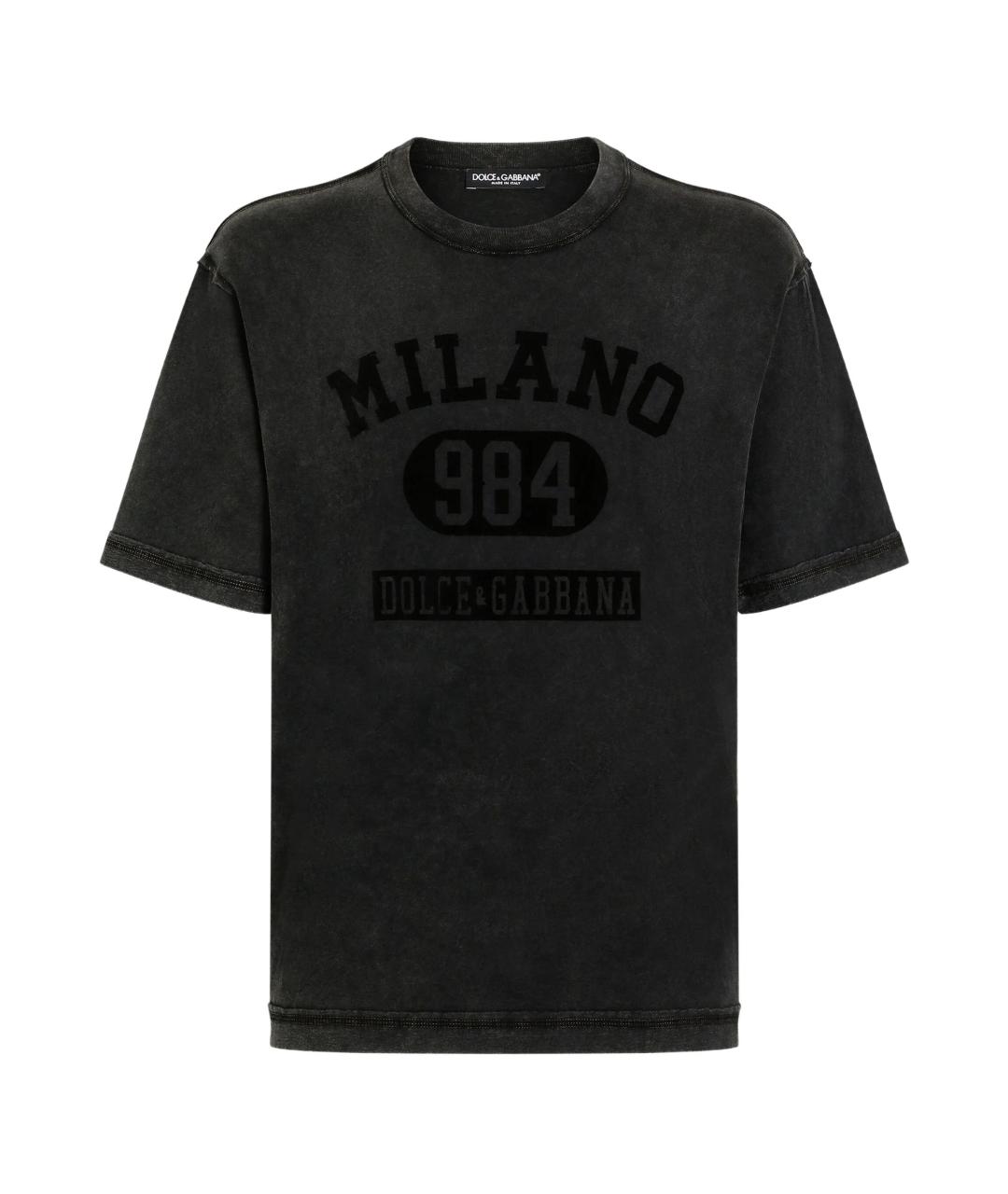 DOLCE&GABBANA Черная хлопковая футболка, фото 1