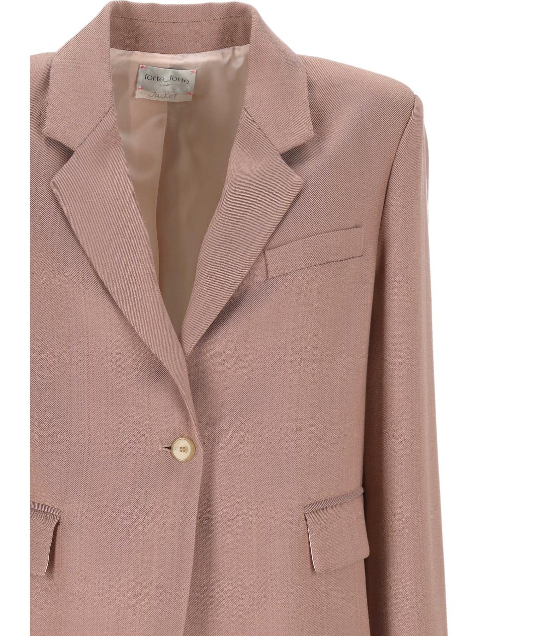 FORTE FORTE Розовый вискозный жакет/пиджак, фото 2