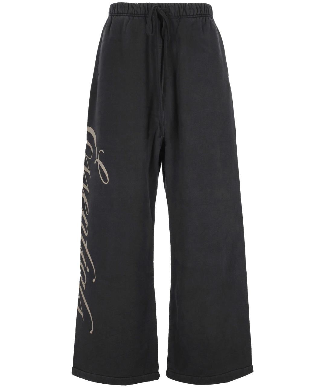 FEAR OF GOD ESSENTIALS Черные хлопковые повседневные брюки, фото 1