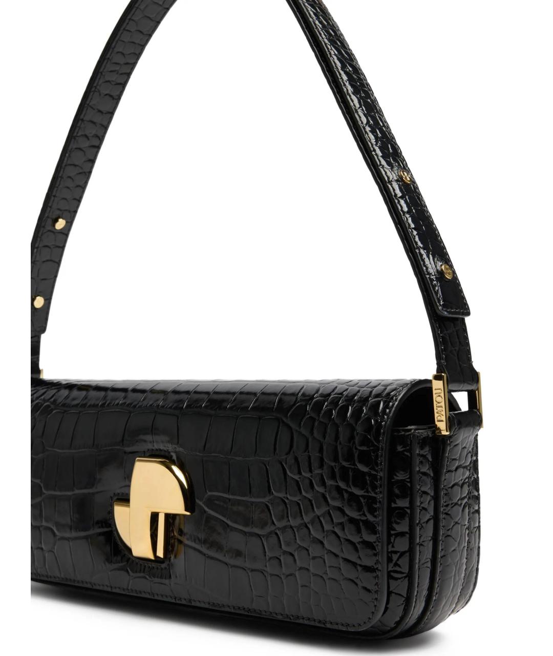 PATOU Черная кожаная сумка через плечо, фото 2