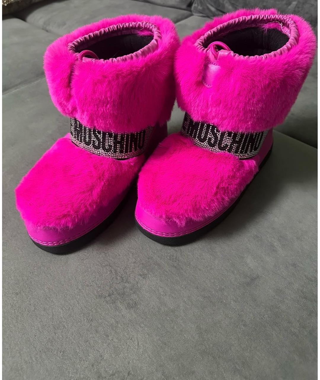 LOVE MOSCHINO Фуксия сапоги, фото 2