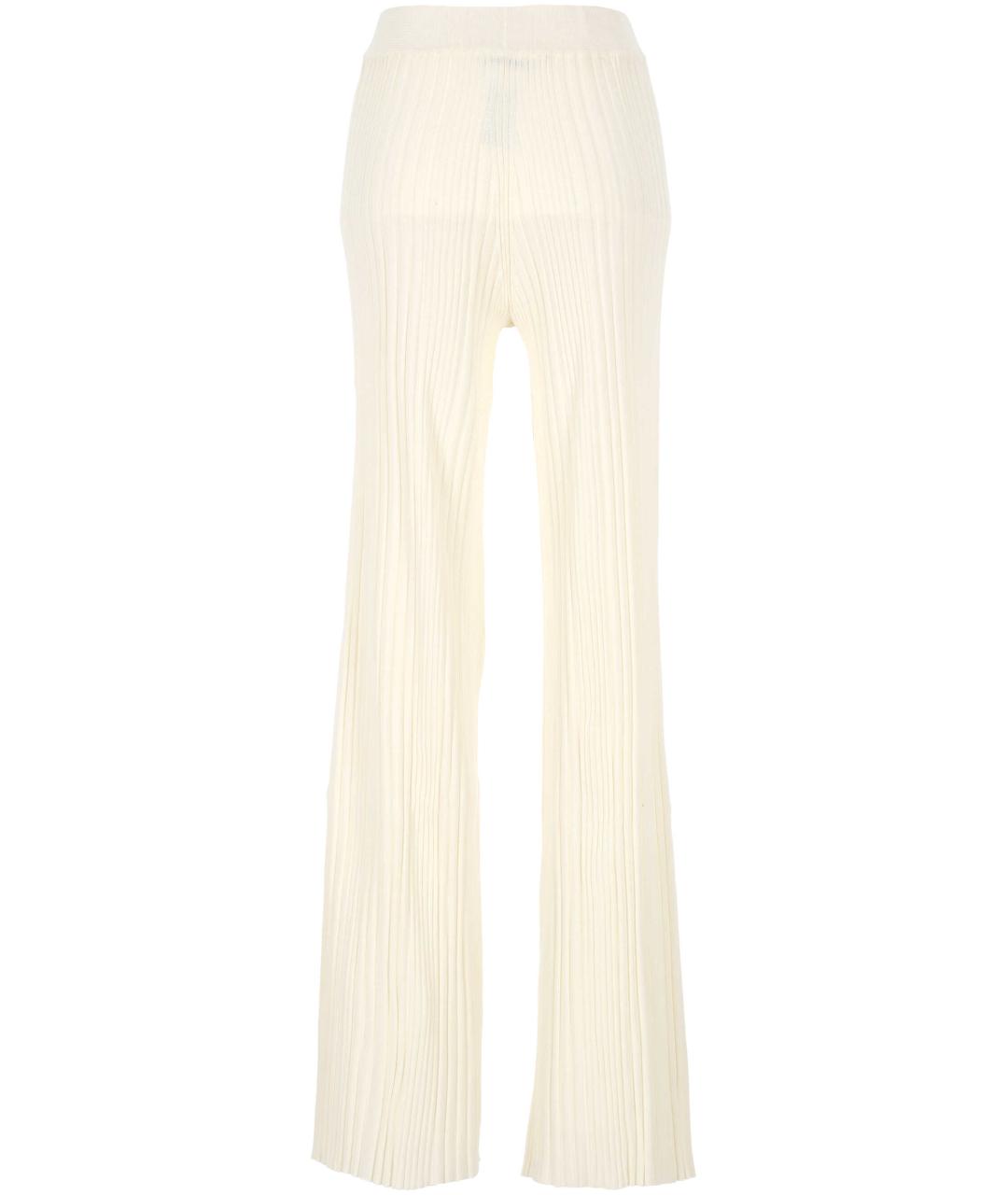 MRZ Бежевые шерстяные прямые брюки, фото 3